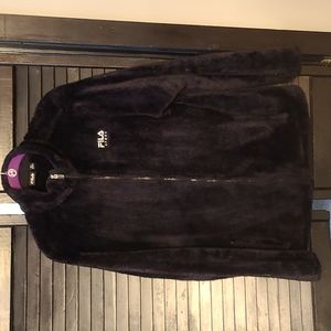 Women's black Fila zip up jacket, size XL